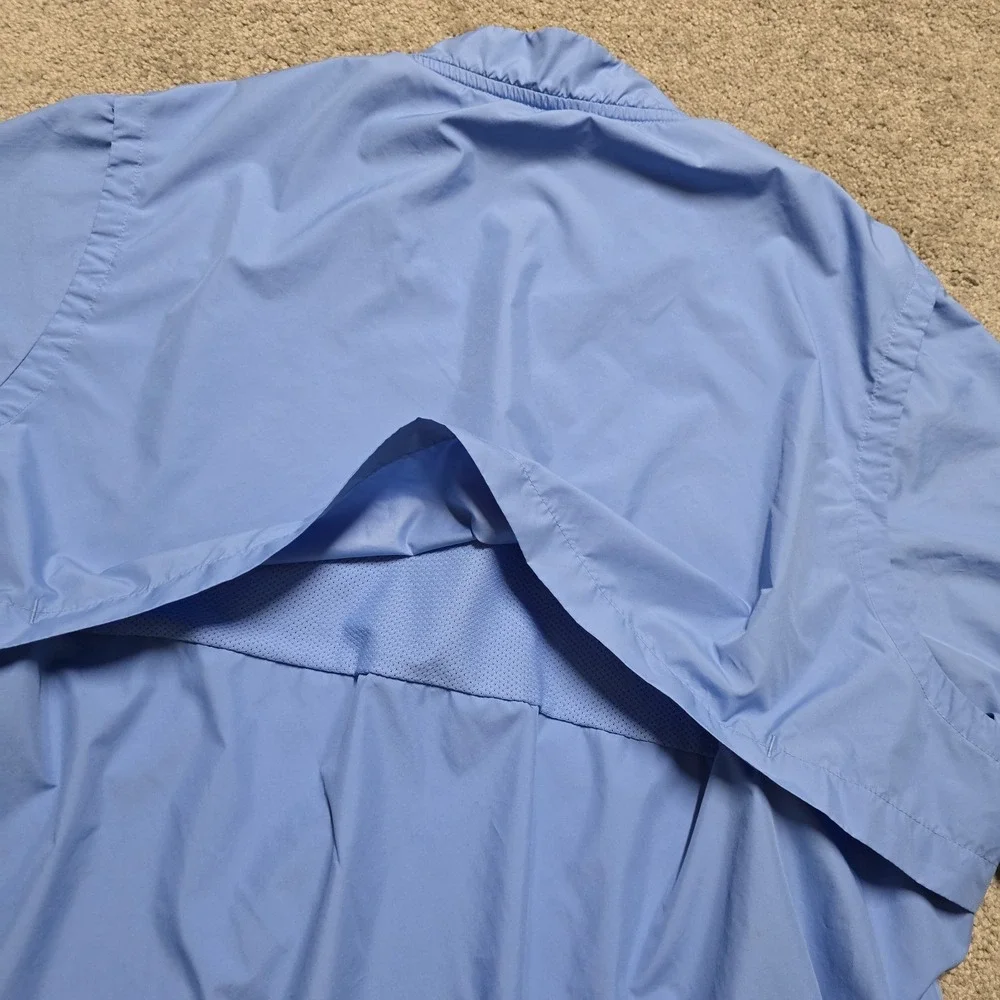 Rare Nike Tulane University Green Wave 1/2 Zip Wind Jacket Mens XL Baby Blue EUC